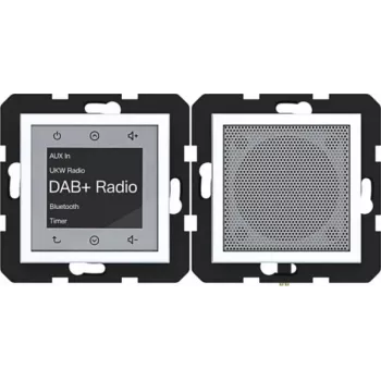 HAGER WAN6110WM Radio Touch UP DAB+ Bluetooth kõlar süvispaigaldusega