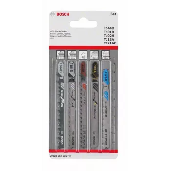 Bosch Accessories 2608667856 Tikksaelehtede komplekt Allrounder, 5-osaline