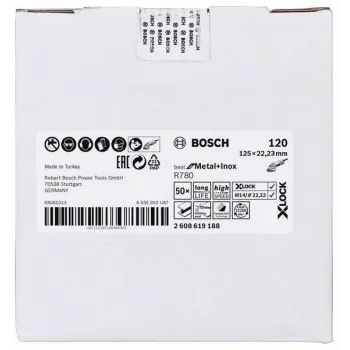 Bosch Best for Metal+Inox R780 pinnaviimistlusketas, 125 mm, X-LOCK, tera 120 2608619188