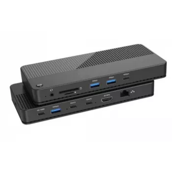 EXERTIS CONNECT KVM-lüliti dokkimisjaamaga, HDMI 4K Ultra HD, LAN, 4-pordiline USB-jaotur, audio, kaardilugeja (061110)