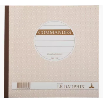 Le Dauphin Manifold Commandes tellimisplokid, 210 x 210 mm, 2-osaline süsinikuvaba, 50 komplekti, valge/kollane (1172D)