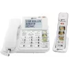 Geemarc AMPLIDECT COMBI-PHOTO 295 juhtmega seenioride telefon vastajaga, fotoklahvidega, taustvalgustusega ekraan, valge