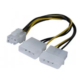 EXERTIS CONNECT Molex to PCI-E toiteadapteri kaabel, 25 cm 146691