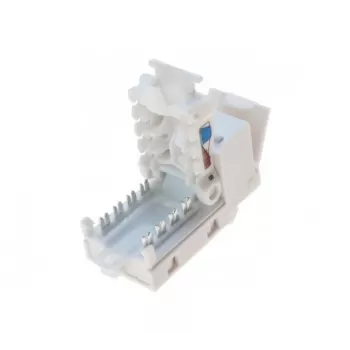 TECLINE RJ45 Keystone Jack, Cat.6 UTP, tööriistavaba, valge 272883