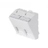 EXERTIS CONNECT Paigaldusplaat 45x45mm 2 Keystone moodulile, 30°, signaalvalge RAL 9003 911711