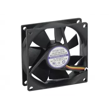 Exertis Connect Evercool 80 mm korpuseventilaator - pukslaager, 2000 pööret/min, 26,5 CFM, must 910184