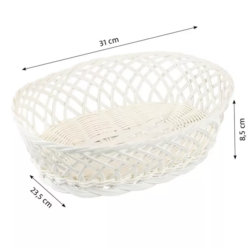 KESPER ristkülikukujuline hoiukorv valge 31x23,5x8,5 cm