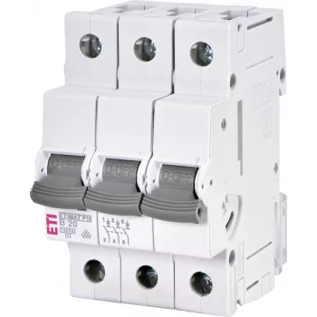 ETI ETIMAT P10 3-pooluseline miniatuurne kaitselüliti B20 20A 10kA 415V 50/60Hz