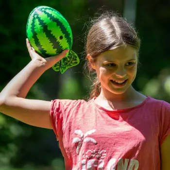 SCHILDKROT Splash Ball Watermelon vesipall, roheline, 250 mm läbimõõt, haarduv pind, 1 tk (970292)