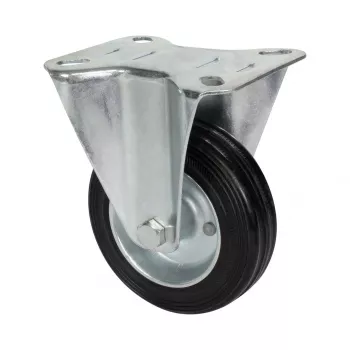Wagner design yourself kinnine ratas RO 8104, 100 mm ratas, hõbedane korpus, must PP ratas, 100 kg koormus 4810401