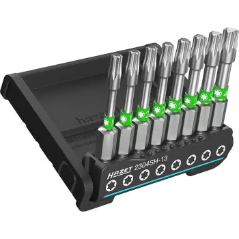 HAZET 2304SH-13 8-osaline sisemine TORX-otsakute komplekt 1/4 tolline padrun T10-T45, 25 mm, eriterasest, fosfaaditud