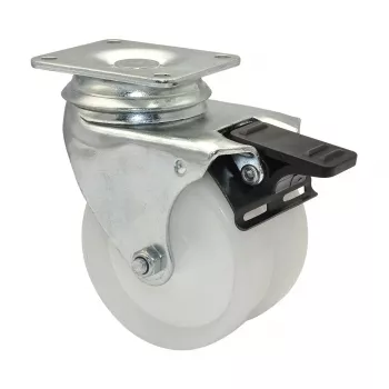 Wagner design yourself ECO RO 3277 kahe rattaga pöörlev mööblirull 32 mm valge/hall (3327701)