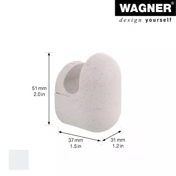 Wagner design yourself PILL seinakonks, hall, 1 konks, kruvikinnitus, plast 17041321