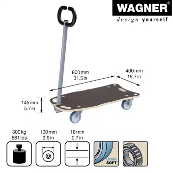 Wagner design yourself STAR CARRIER pikendatava platvormiga käru MM 1187 pruun 300 kg 20118701