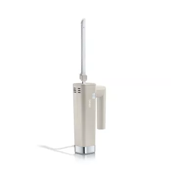 GRAEF EK508EU elektriline nuga 180 W roostevabad terad, 2 hambulist tera, ergonoomiline käepide, puidust hoiustamisplokk, turvalüliti, 1,2 m kaabel, valge