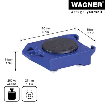 Wagner ROLLY MM 3171 20317101 transpordikäru, kuni 200 kg, sinine