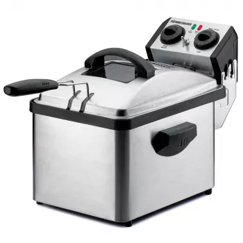 Rommelsbacher FRP 2135/E ristkülikukujuline fritüür, 3,5 L õlimahtuvus, Cool Zone tehnoloogia, püsi filter, reguleeritav termostaat, taimer, roostevaba teras