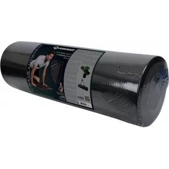 SCHILDKROT fitnessmat 15 mm must libisemiskindel NBR 183x61 cm koos kandmisrihmaga 960160