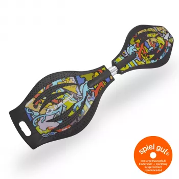 SCHILDKROT Waveboard Good Vibes Graffiti suur plastikust laud libisemisvastase struktuuriga 510801