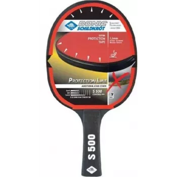 DONIC SCHILDKRÖT Protection Line S500 õppimiseks mõeldud lauatennisereket, must/punane, Jade sile kumm 713055