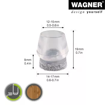 Wagner design yourself EH 0555 tooli jala otsakud plastik Ø 14-17 mm 4 tk (15055599)