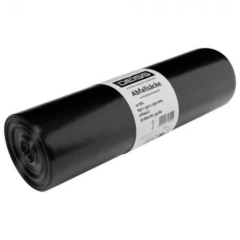 DEISS 95180 prügikotid, 60µm, mustad, 10 tk