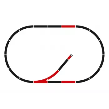 Märklin C-Track laienduskomplekt C1 - H0 mõõtkava (24900)