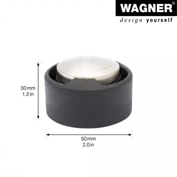Wagner design yourself EH 5171 uksepeatus, pressitud tsink kummipuhvriga, Ø 5 cm, mati nikker/must 15517111