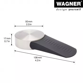 Wagner Design Yourself EH 5116 uksepeatus, valatud tsink koos kummipuhvriga, Ø 50 mm, matt nikkel 15511611