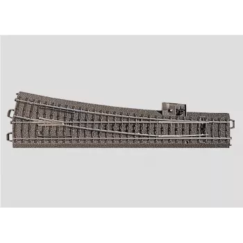 Märklin H0 C-rööbas (koos alusega) 24712 pööre, saled, parem 236,1 mm (24712)