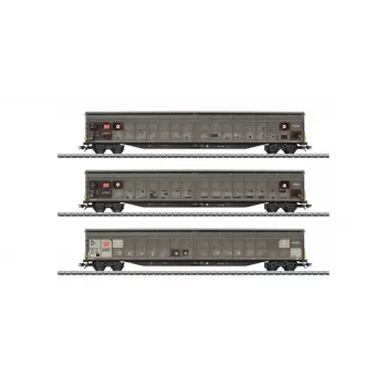 Märklin 48067 H0 3-osaline lükandseintega kaanega vagunite komplekt DB AG