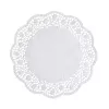 PAPSTAR Tortenspitzen ümarad koogialused Ø 28 cm, 100 tk, valge pitsmustriga 12268