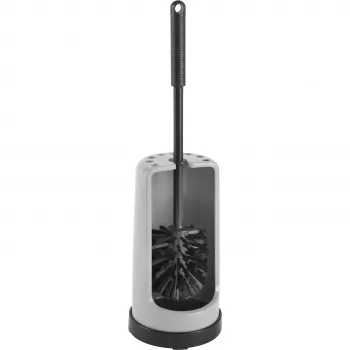 HAUG BÜRSTEN 65340RC plastikust WC-harja komplekt, hall, vabaltseisev, suletud hoidik, vahetatav harjapea