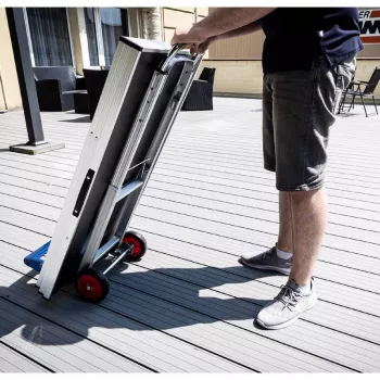 BRÜDER MANNESMANN Alumiiniumist käsikäru 90 kg, pikendatav käepide 720–1090 mm, kokkupandav, hõbedane/must (099-T)