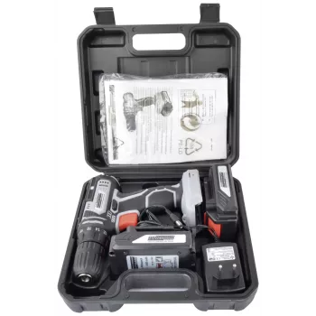 BRÜDER MANNESMANN M17690 20V akutoitel kruvikeeraja-trell - 2x 1,5Ah liitiumioonakud, 35 Nm, 0-1500 pööret minutis, võtmeta padrun, LED-tuli, pehme käepide, kohver