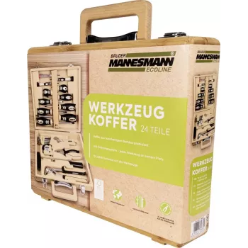BRÜDER MANNESMANN MAN 29001 24-osaline tööriistakomplekt bambusest karbis M29001