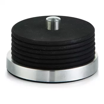 Zeller Present klaasist alusalused roostevaba teras / silikoon 6 cm Ø10 cm must 7-osaline (27224)