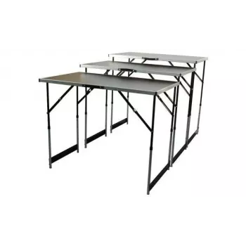 BRÜDER MANNESMANN M70113 mitmeotstarbeline kokkupandav lauaset, 3-osaline, MDF E1 lauaplaat 2,7 mm, alumiiniumraam, hõbedane/hall