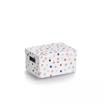 Zeller Dots hoiukarp valge täppidega 18,0 cm x 25,0 cm 14474