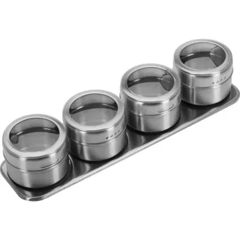 WESTMARK vürtsialuse komplekt, 5-osaline, bambusest alus 4 klaaspurgiga, igaüks 90 ml 65152260