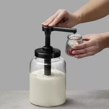 APS DISPENSA 1,7L klaasist doseeriv dosaator, läbipaistev/must 93290
