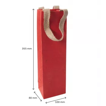 SIGEL punased Coco mustriga paberkinkekotid, 10 x 35,5 cm, 5 tk pakis (ET012)