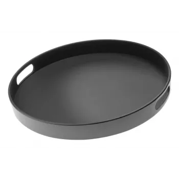 APS Bistro ümmargune serveerimisaluse, must, 35,5 cm, melamiin, virnastatav, nõudepesumasinas pestav (84045)