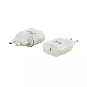 E+P AC211 1-pordiline USB-C seinatäislaadija 25W USB PD 3.0 PPS valge
