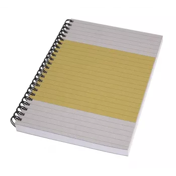 SIGEL Quicknote erkkollane märkmik A5 joonitud, kollane/hall pehme köide, 160 lehekülge, SN500