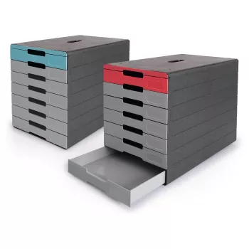 DURABLE IDEALBOX PLUS sahtlikarp, 7 sahtlit, DIN A4, hall/sinine, polüstüreen 776306