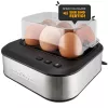 ProfiCook PC-EK 1276 munakeetja kuni 6 muna jaoks hääleteavitustega, roostevaba teras / must 501276