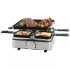 PROFI COOK Raclette'i grill PC-RG 1301 4 inimesele, pööratava malmist plaadiga, roostevabast terasest korpus 501301