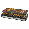 Clatronic RG 3757 raclette-grill, ristkülikukujuline, sooniline grillplaat 42x21 cm, 8 raclette-panni, 1400 W, roostevaba teras/plast 263946