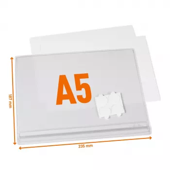 DURABLE 505719 veekindel A5 isekleepuv dokumenditasku, 5 tk pakis